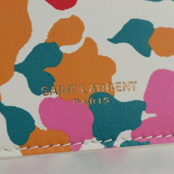 SAINT LAURENT Compact Wallet Leather Multicolor - Picture 13 of 15